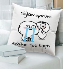 BK Gift Esprili Beyaz Kırlent Yastık, Ev Hediyesi, Ev Dekorasyonu, Dekoratif Hediye-13