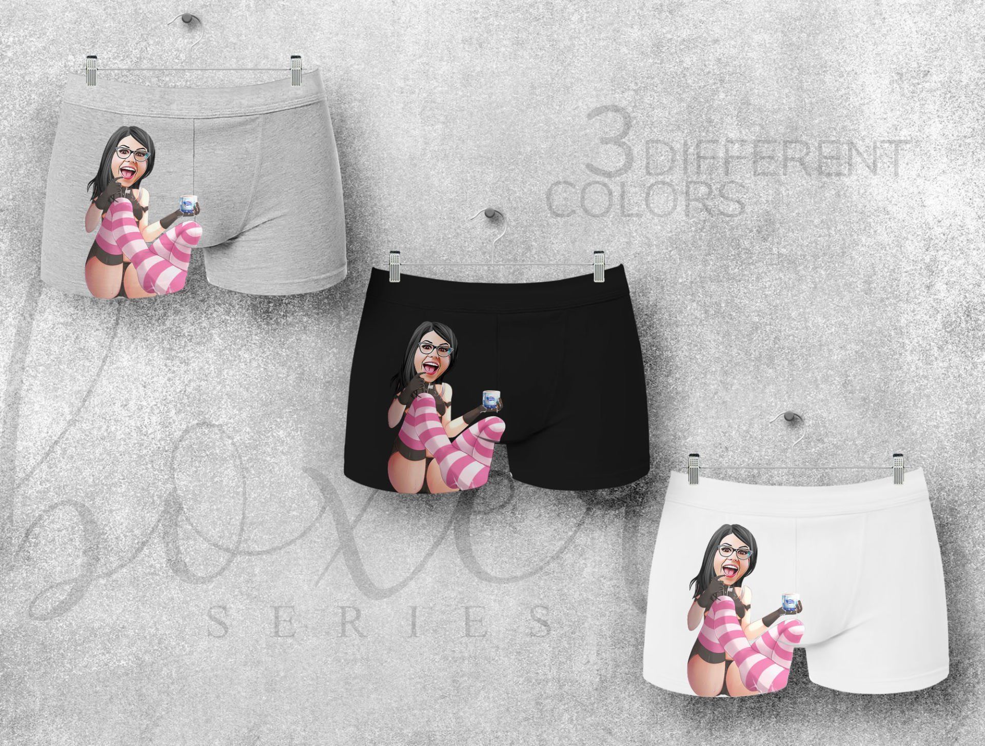 BK Gift Kişiye Özel 3 Adet Karikatürlü Eğlenceli Erkek Boxer Seti, Yıl Dönümü/ Doğum Günü / Sevgililer Günü Hediyeleri, Ona Özel Hediye, Esprili Hediye-3