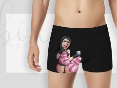 BK Gift Kişiye Özel 3 Adet Karikatürlü Eğlenceli Erkek Boxer Seti, Yıl Dönümü/ Doğum Günü / Sevgililer Günü Hediyeleri, Ona Özel Hediye, Esprili Hediye-3