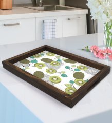 BK Gift Kivi Tasarımlı Doğal Ahşap Tepsi-1