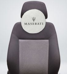 BK Gift Maserati Tasarımlı Yuvarlak Araç Koltuk Yastığı-1