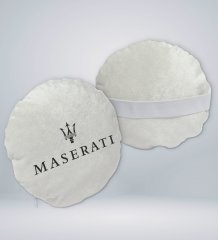 BK Gift Maserati Tasarımlı Yuvarlak Araç Koltuk Yastığı-1