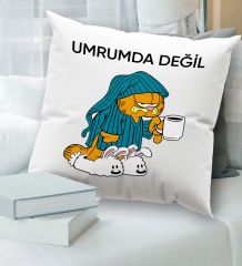 BK Gift Esprili Beyaz Kırlent Yastık, Ev Hediyesi, Ev Dekorasyonu, Dekoratif Hediye-12