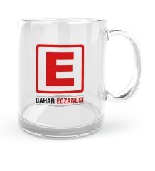 Kişiye Özel Mesleki Eczane Cam Kupa Bardak - 1