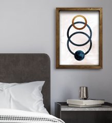 BK Gift Yatak Odası Konseptli Doğal Masif Ahşap Çerçeveli Tablo-68