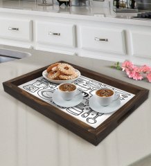 BK Gift Kitchen Tasarımlı Doğal Ahşap Tepsi-2