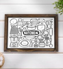 BK Gift Kitchen Tasarımlı Doğal Ahşap Tepsi-2