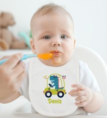 BK Kids Kişiye Özel İsimli Bebek Body Zıbın ve Mama Önlüğü Hediye Seti - Model 37