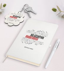Kişiye Özel Bilgisayar Mühendisi Beyaz Defter Kalem Ve Anahtarlık Hediye Seti-2