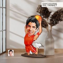 BK Gift Kişiye Özel Basketbol Karikatürlü Büyük Boy Ahşap Biblo-2, Arkadaşa Hediye , Sevgiliye Hediye, Kişiye Özel Biblolar