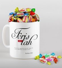 Kişiye Özel Mânâ Feriştah Kupa ve Haribo Şeker Hediye Seti