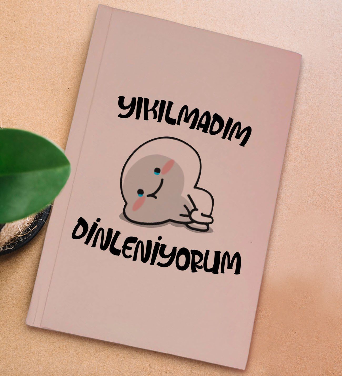 BK Gift Sert Kapaklı Pudra Pembesi Lastikli Defter , Arkadaşa Hediye, Yeni İş Hediyesi, Doğum Günü Hediyesi-1