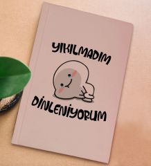 BK Gift Sert Kapaklı Pudra Pembesi Lastikli Defter , Arkadaşa Hediye, Yeni İş Hediyesi, Doğum Günü Hediyesi-1