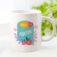Kişiye Özel Gerçek Aşksın Beyaz Kupa Bardak
