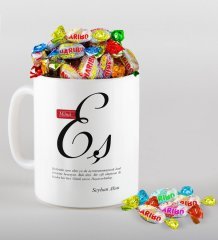 Kişiye Özel Mânâ Eş Kupa ve Haribo Şeker Hediye Seti