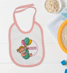 BK Kids Tiizesinin Kızçesi Tasarımlı Pembe Bebek Mama Önlüğü-1