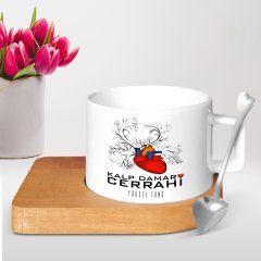 Kişiye Özel Mesleki Kalp Damar Cerrahi Altlıklı Seramik Fincan - 4