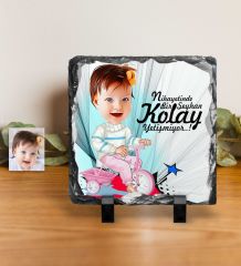 Kişiye Özel Bebek Karikatürlü Dekoratif Doğal Taş - 3