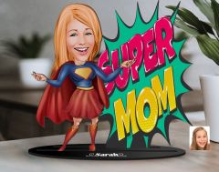 BK Gift Kişiye Özel Anneler Günü Karikatürlü 3D Ahşap Biblo, Anneler Günü Biblo, Ahşap Biblo, Anneye Hediye, Ev Dekoru-13