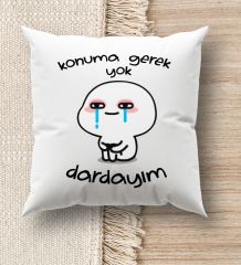 BK Gift Esprili Beyaz Kırlent Yastık, Ev Hediyesi, Ev Dekorasyonu, Dekoratif Hediye-7