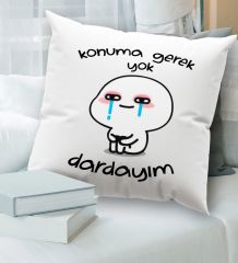 BK Gift Esprili Beyaz Kırlent Yastık, Ev Hediyesi, Ev Dekorasyonu, Dekoratif Hediye-7