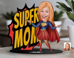BK Gift Kişiye Özel Anneler Günü Karikatürlü 3D Ahşap Biblo, Anneler Günü Biblo, Ahşap Biblo, Anneye Hediye, Ev Dekoru-12