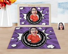 Kişiye Özel Kadın Kolay Yetişmiyor Karikatürlü 1000 Parça Profesyonel Puzzle-3