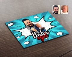 Kişiye Özel Baba Oğul Karikatürlü Ahşap Puzzle-4