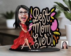 BK Gift Kişiye Özel Anneler Günü Karikatürlü 3D Ahşap Biblo, Anneler Günü Biblo, Ahşap Biblo, Anneye Hediye, Ev Dekoru-11