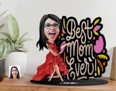 BK Gift Kişiye Özel Anneler Günü Karikatürlü 3D Ahşap Biblo, Anneler Günü Biblo, Ahşap Biblo, Anneye Hediye, Ev Dekoru-11