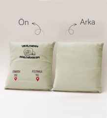 BK Gift Eğlenceli Tasarımlı Organizer Kumanda ve Atıştırmalık Cepli Krem Kırlent Yastık- 5, Ev Dekoru, Ev Hediyesi
