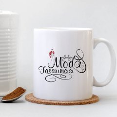 Kişiye Özel Mesleki Moda Tasarımcısı Beyaz Kupa Bardak - 3