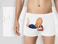 BK Gift Kişiye Özel Karikatürlü Eğlenceli Beyaz Erkek Boxer, Yıl Dönümü/ Doğum Günü / Sevgililer Günü Hediyeleri,  Erkek Arkadaş Hediye, Esprili Hediye-10