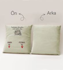 BK Gift Eğlenceli Tasarımlı Organizer Kumanda ve Atıştırmalık Cepli Krem Kırlent Yastık- 4, Ev Dekoru, Ev Hediyesi