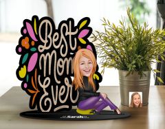 BK Gift Kişiye Özel Anneler Günü Karikatürlü 3D Ahşap Biblo, Anneler Günü Biblo, Ahşap Biblo, Anneye Hediye, Ev Dekoru-8