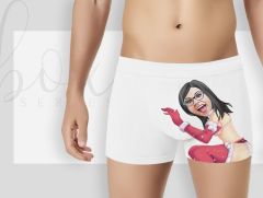BK Gift Kişiye Özel Karikatürlü Eğlenceli Beyaz Erkek Boxer, Yıl Dönümü/ Doğum Günü / Sevgililer Günü Hediyeleri,  Erkek Arkadaş Hediye, Esprili Hediye-8