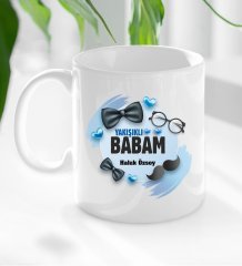 Kişiye Özel Babalar Günü Hediyesi Yakışıklı Babam Tasarımlı Kupa Bardak-1