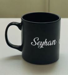 Kişiye Özel İsimli Siyah Kupa Bardak