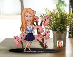 BK Gift Kişiye Özel Anneler Günü Karikatürlü 3D Ahşap Biblo, Anneler Günü Biblo, Ahşap Biblo, Anneye Hediye, Ev Dekoru-7