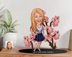 BK Gift Kişiye Özel Anneler Günü Karikatürlü 3D Ahşap Biblo, Anneler Günü Biblo, Ahşap Biblo, Anneye Hediye, Ev Dekoru-7