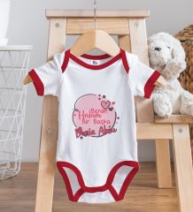 BK Kids Kişiye Özel Halam Bir Başka Tasarımlı Kırmızı Bebek Body Zıbın-1