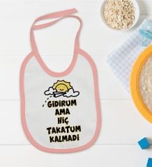 BK Kids Takatum Kalmadı Tasarımlı Pembe Bebek Mama Önlüğü-1