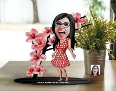 BK Gift Kişiye Özel Anneler Günü Karikatürlü 3D Ahşap Biblo, Anneler Günü Biblo, Ahşap Biblo, Anneye Hediye, Ev Dekoru-6