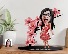 BK Gift Kişiye Özel Anneler Günü Karikatürlü 3D Ahşap Biblo, Anneler Günü Biblo, Ahşap Biblo, Anneye Hediye, Ev Dekoru-6