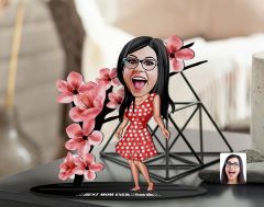 BK Gift Kişiye Özel Anneler Günü Karikatürlü 3D Ahşap Biblo, Anneler Günü Biblo, Ahşap Biblo, Anneye Hediye, Ev Dekoru-6