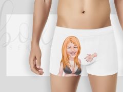BK Gift Kişiye Özel Karikatürlü Eğlenceli Beyaz Erkek Boxer, Yıl Dönümü/ Doğum Günü / Sevgililer Günü Hediyeleri,  Erkek Arkadaş Hediye, Esprili Hediye-6