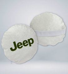 BK Gift Jeep Tasarımlı Yuvarlak Araç Koltuk Yastığı-1
