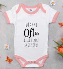 BK Kids Dikkat Oflu Tasarımlı Pembe Bebek Body Zıbın-1