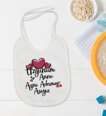 BK Kids Aynı Adama Aşığız Tasarımlı Bebek Mama Önlüğü - Model 1