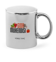 Kişiye Özel Mesleki Gıda Mühendisi Krom Kupa Bardak - 1
